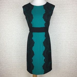 NY& Co black green sheath dress. Size 2